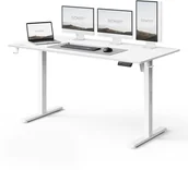 Biurka gamingowe - Biurko SENSE7 NOJO LIGHT Białe 140 cmx70 cm - miniaturka - grafika 1