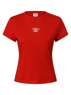 Tommy Jeans - T-shirt damski, czerwony - Koszulki i topy damskie - miniaturka - grafika 1