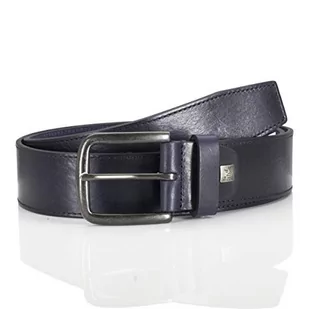 LINDENMANN Skórzany pasek dla mężczyzn z pełnej skóry bydlęcej, szerokość 40 mm i 3,5 mm - 4 mm grubości, regulowany, pasek, skórzany pasek, pasek dżinsowy, granatowy, NIEBIESKI, 120 - Paski - miniaturka - grafika 1