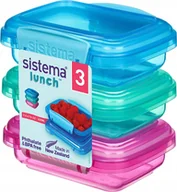 Maszyny do popcornu - Pojemnik na Żywność Sistema Lunch 3szt 200ml - miniaturka - grafika 1