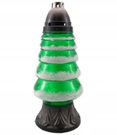 Lampiony i znicze - Znicz Szklany Choinka Ze Śniegiem Boże Narodzenie - miniaturka - grafika 1