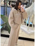 Komplety damskie - Komplet krótka kurtka + spodnie MONTI - mocha mousse - miniaturka - grafika 1