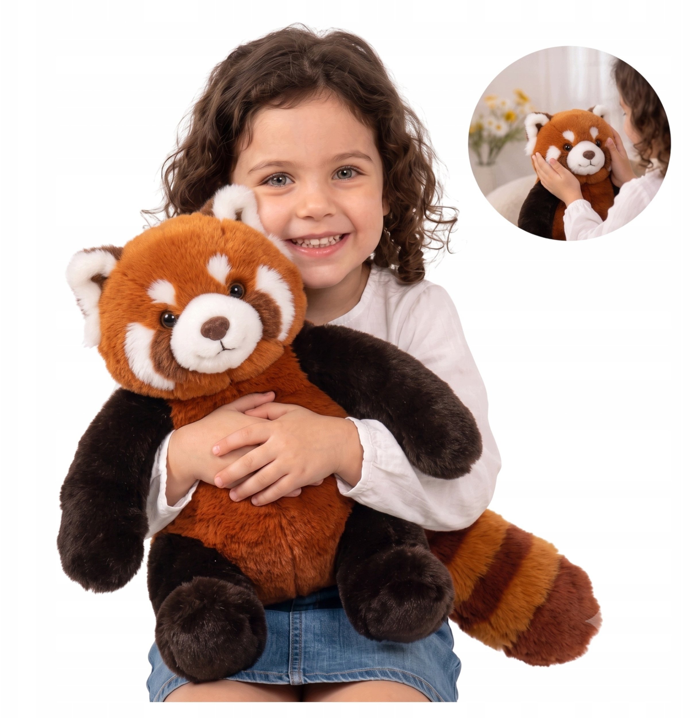 Woopie MIŚ OBCIĄŻENIOWY PANDA CZERWONA PLUSZAK PRZYTULANKA CIĘŻKOMIŚ DLA DZIECI