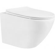 Miski WC - Miska WC Rimless z deską wolnoopadającą slim MEXEN Lena, biała - miniaturka - grafika 1