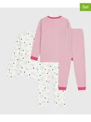 Rampersy - PETIT BATEAU Piżamy (2 szt.) w kolorze białym i jasnoróżowym - miniaturka - grafika 1