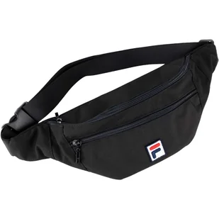 Fila Bissau Coated Canvas Double Zipper Waist Bag Fbu0010-80009 Czarna Saszetka  Pojemność: 8 L - Nerki - miniaturka - grafika 1