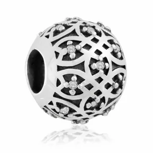 Murrano Charms Koralik Srebrny SUKNIA KRÓLOWEJ SR-068 - Charmsy - miniaturka - grafika 1