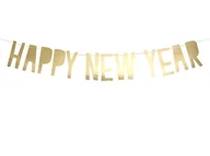 Sylwester - Baner Happy New Year złoty - 90 cm - 1 szt. - miniaturka - grafika 1