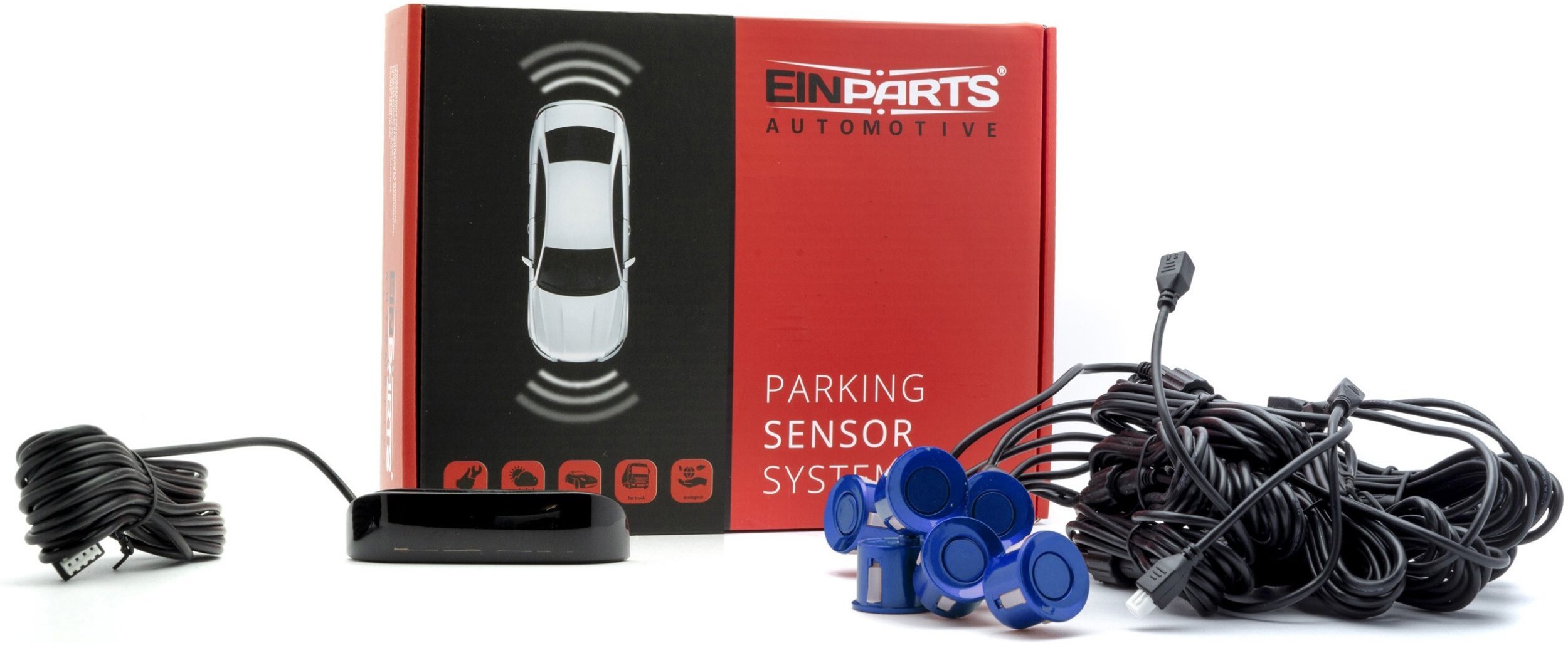 Einparts Automotive EINPARTS CZUJNIK PARKOWANIA PDC ZESTAW SENSORÓW 8 SZTUK PRZÓD TYŁ 12V