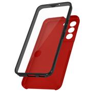 Etui i futerały do telefonów - Etui 360° do Samsunga Galaxy S22 z elastycznym przodem i sztywnym tyłem — czerwone - miniaturka - grafika 1
