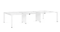 Biurka - Stelaż do biurka Pason - Workstation 6 - Biały - Stelaż - 360x140 cm - miniaturka - grafika 1