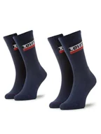 Skarpetki męskie - Levi's® Zestaw 2 par wysokich skarpet męskich 902012-001 Granatowy - miniaturka - grafika 1