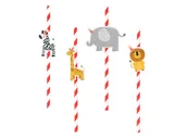 Słomki do napojów - Rurki słomki Safari - 20 cm - 6 szt. - miniaturka - grafika 1