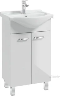 207-D-06006+1565 DEFTRANS KOMPLET GAMA LUMI 60 SZAFKA+UMYWALKA FRONT BIAŁY POŁYSK, UCHWYT CHROM // DEF.207-D-06006+1565 - Szafki łazienkowe - miniaturka - grafika 1