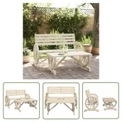 Meble ogrodowe - The Living Store 2-cz. zestaw mebli ogrodowych - lite drewno jodłowe - Meble Ogrodowe - miniaturka - grafika 1