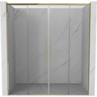 Ścianki i drzwi prysznicowe - Mexen Rox drzwi prysznicowe rozsuwane 200 cm, transparent, złote - 8C2-200-002-50-00 - miniaturka - grafika 1