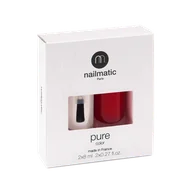 Zestawy do manicure i pedicure - Nailmatic Nailmatic POLISH + TOP Zestaw na bazie roślin PURE color Kate Zestaw do paznokci 16ml - miniaturka - grafika 1