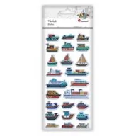Zabawki kreatywne - Naklejki wypukłe miękkie statki mix 24szt - miniaturka - grafika 1