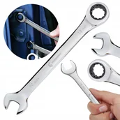 Klucze i nasadki - KLUCZ PŁASKO-OCZKOWY Z GRZECHOTKĄ CR-V 19 MM STALOWY - miniaturka - grafika 1