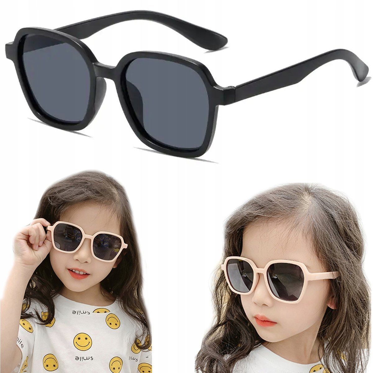 Okulary dla Dzieci Przeciwsłoneczne Ochronne UV400 Klasyczne Czarne