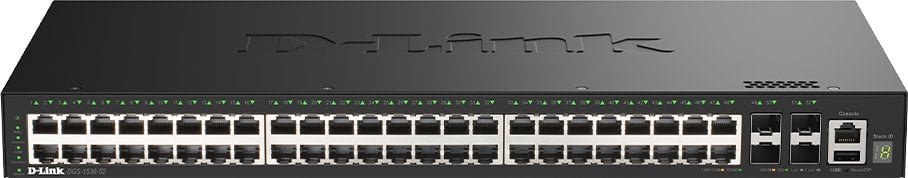 Switch D-Link SmartPro DGS-1530-52 - Switch - Smart - 48 x 10/100/1000 + 4 x 10 Gigabit SFP+ - Desktop, montażowy DGS-1530-52/E