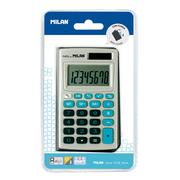 Kalkulatory - MILAN Kalkulator Milan kieszonkowy w etui 8 pozycyjny, niebieski - miniaturka - grafika 1