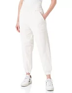 Spodnie damskie - BOSS Damskie spodnie z dżerseju, białe otwarte, XL, Open White, XL - miniaturka - grafika 1