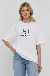 Koszulki i topy damskie - Miss Sixty Sixty t-shirt bawełniany kolor biały - grafika 1