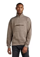 Bluzy męskie - G-STAR RAW Męska bluza z podwójną kieszenią, luźna bluza, Brązowy (Turf D22013-c988-273), XXL - miniaturka - grafika 1