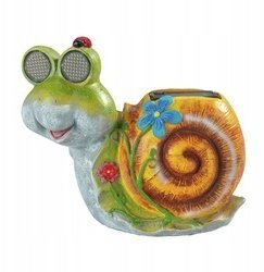 Maximex Solarna figurka ogrodowa ślimak LED, ze świecącymi oczami, 21 x 18,5 cm
