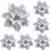 Ozdoby bożonarodzeniowe - GWIAZDA BETLEJEMSKA NA CHOINKĘ KWIATY STROIK POINSECJA 6SZT [SE-GB6] - miniaturka - grafika 1