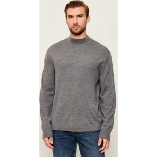 Calvin Klein Wełniany półgolf Regular Fit - Swetry męskie - miniaturka - grafika 1