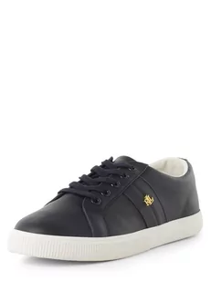 Lauren Ralph Lauren - Damskie tenisówki ze skóry, niebieski - Trampki damskie - miniaturka - grafika 1