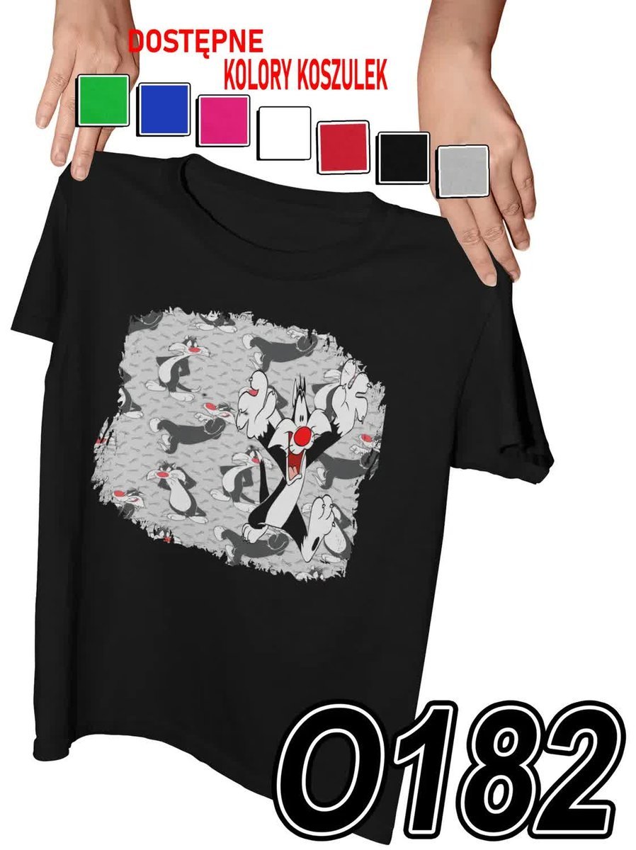 Koszulka Dziecięca Z Nadrukiem Kot Sylvester Kreskówki Bajki - M 134-140