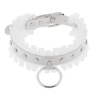 Naszyjniki - obroża/choker CIRCLE (white) - miniaturka - grafika 1