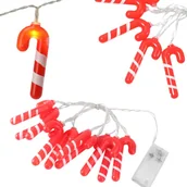 Oświetlenie świąteczne - Lampki Choinkowe Dekoracyjne Laski Cukrowe Zestaw 20 LED Światełka Na Baterie - miniaturka - grafika 1