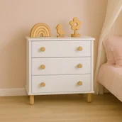 Komody dla dzieci - Komoda biała Lumi - miniaturka - grafika 1