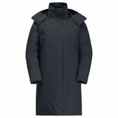 Kurtki damskie - Damski płaszcz duchowy Jack Wolfskin  LUISENPLATZ COAT W dark navy - XS - miniaturka - grafika 1