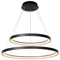 Lampy sufitowe - Czarna lampa wisząca Vidal rings LED 92W zwis do jadalni - miniaturka - grafika 1