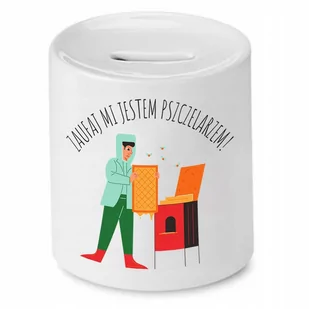 SKARBONKA DLA PSZCZELARZA JESTEM PSZCZELARZEM z Nadrukiem ze Zdjęciem - Skarbonki - miniaturka - grafika 1