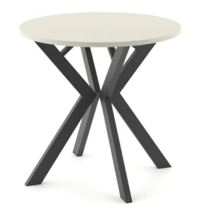 Okrągły kaszmirowy stół rozkładany z czarnymi nogami B4-N69 - Stoły - miniaturka - grafika 1