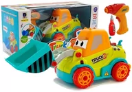 Samochody i pojazdy dla dzieci - Koparka Spychacz do Rozkręcania DIY Majsterkowicz Wiertarka 24 elementy - miniaturka - grafika 1