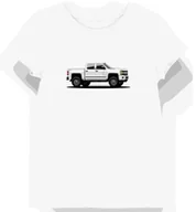 Koszulki i topy damskie - Koszulka damska biała z majestatycznym Chevrolet Silverado HD L - miniaturka - grafika 1
