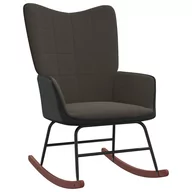 Fotele - vidaXL Fotel bujany ciemnoszary aksamit i PVC 327876 - miniaturka - grafika 1