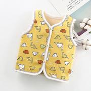 Bluzki dla niemowląt - Slowmoose Kardigan bez rękawów, chłodna kurtka - Futrzana kamizelka tkanina zimowa Yellow1 24M - miniaturka - grafika 1