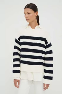 Swetry damskie - Marc O'Polo sweter bawełniany kolor granatowy lekki - grafika 1