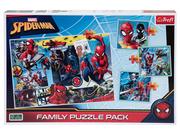 Puzzle - Trefl Puzzle Family Pack 3w1 z postaciami z bajek, 500 części (Wzór Spiderman) 5900511931129 - miniaturka - grafika 1