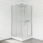 Kabiny prysznicowe - Sea-Horse Duso Kabina prysznicowa 80x80x185 szkło przeźroczyste DS401QT - miniaturka - grafika 1