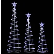 Ozdoby bożonarodzeniowe - Choinka spiralna zewnętrzna LED Spark zimny biały 35 x 90 cm - miniaturka - grafika 1