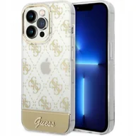 Etui i futerały do telefonów - Guess GUHCP14XHG4MHG iPhone 14 Pro Max 6,7" złoty/gold hardcase 4G Pattern Script - miniaturka - grafika 1